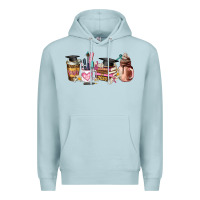 Blue Mist senior 2023 graduation coffee cups Premium Hoodie - AdoDesignShop