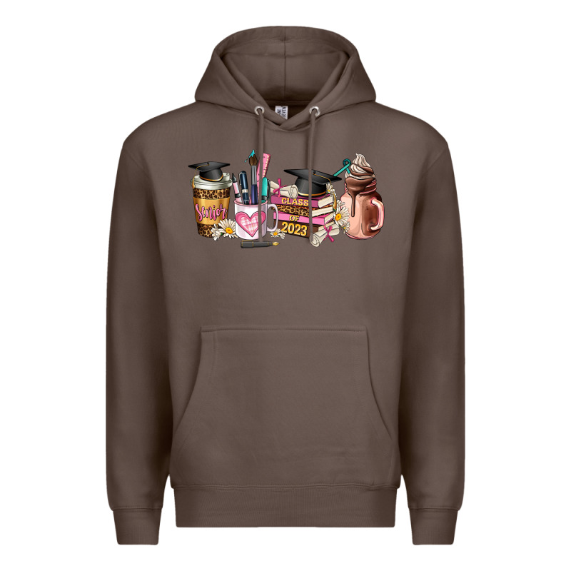 Senior 2023 Graduation Coffee Cups Premium Hoodie by AdoDesignShop | Teevron