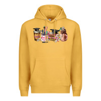 Mustard senior 2023 graduation coffee cups Premium Hoodie - AdoDesignShop
