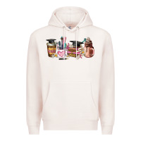 Pale Pink senior 2023 graduation coffee cups Premium Hoodie - AdoDesignShop