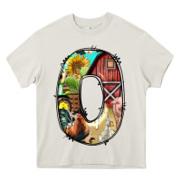 Cream farm life alphabet lowercase letters o Heavy Core Tee - BundleAndBundleShop