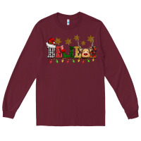 Burgundy christmas believe Long Sleeve Tee - BarkalooDesign