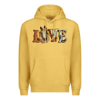 Antique Gold love horse sunflower Premium Hoodie - RanaPortraitStore