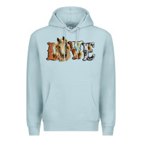 Blue Mist love horse sunflower Premium Hoodie - RanaPortraitStore