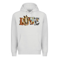 Dove Grey love horse sunflower Premium Hoodie - RanaPortraitStore