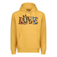 Mustard love horse sunflower Premium Hoodie - RanaPortraitStore