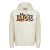Oatmeal Heather love horse sunflower Premium Hoodie - RanaPortraitStore