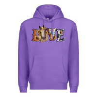 Purple love horse sunflower Premium Hoodie - RanaPortraitStore