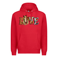 Red love horse sunflower Premium Hoodie - RanaPortraitStore