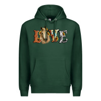 Sports Green love horse sunflower Premium Hoodie - RanaPortraitStore