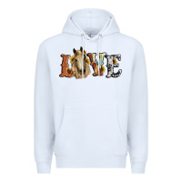 White love horse sunflower Premium Hoodie - RanaPortraitStore