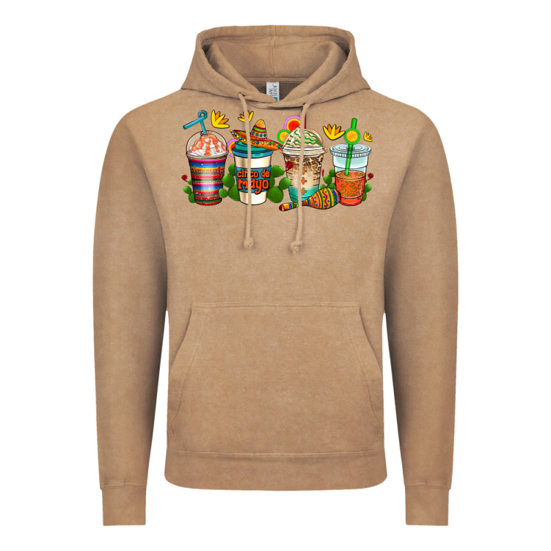 Cinco De Mayo Coffee Cups Vintage Hoodie by AdoDesignShop | Teevron