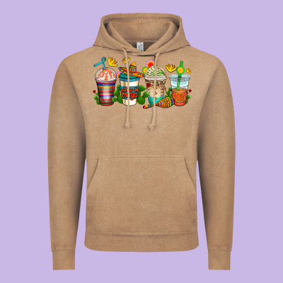 Cinco De Mayo Coffee Cups Vintage Hoodie Designed By Adodesignshop