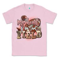 Bubblegum Pink my heart is on that field Classic Tee - FaDigitalArtStudio