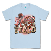 Dusty Blue my heart is on that field Classic Tee - FaDigitalArtStudio