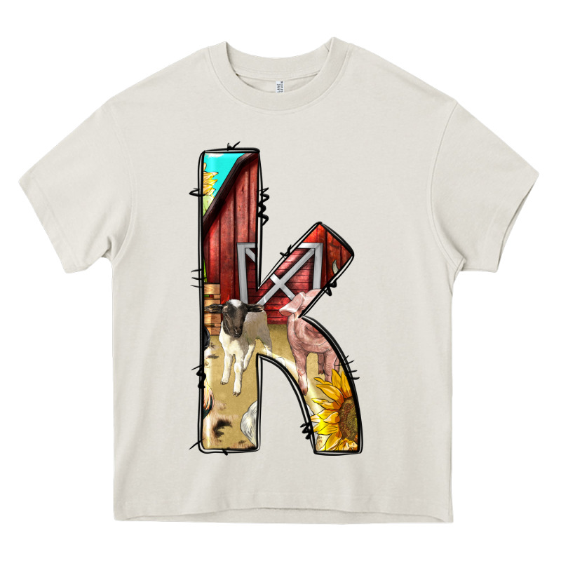 Farm Life Alphabet Lowercase Letters K Heavy Core Tee by BundleAndBundleShop | Teevron