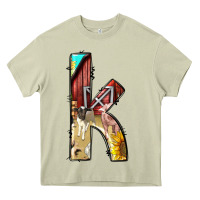 Mossy farm life alphabet lowercase letters k Heavy Core Tee - BundleAndBundleShop