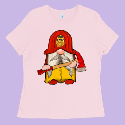 Firefighter Gnomes Ladies Tee Designed By Artiststas