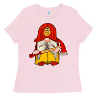 Bubblegum Pink firefighter gnomes Ladies Tee - Artiststas