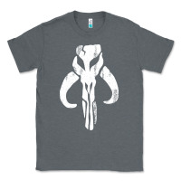 Charcoal Heather mandorian skull Classic Tee - artisFamous