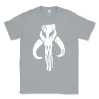 Heather Grey mandorian skull Classic Tee - artisFamous