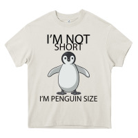 Cream I'm Not Short I'm Penguin Size Heavy Core Tee - Bettercallsaul