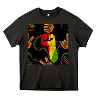 Asphalt African Freedom Seamless Pattern Heavy Core Tee - BundleAndBundleShop