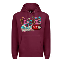 Burgundy teacher mode off Premium Hoodie - AdoDesignShop