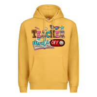 Mustard teacher mode off Premium Hoodie - AdoDesignShop