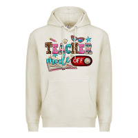 Oatmeal Heather teacher mode off Premium Hoodie - AdoDesignShop