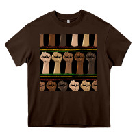 Chocolate Brown melanin rised fist seamless pattern Heavy Core Tee - BundleAndBundleShop