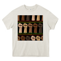 Cream melanin rised fist seamless pattern Heavy Core Tee - BundleAndBundleShop