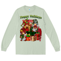 Matcha happy holidays gnomes truck Long Sleeve Tee - BarkalooDesign