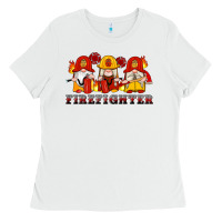 White firefighter gnomes Ladies Tee - Artiststas