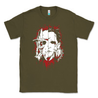 Army Green friends horror face mashup horror movies halloween Classic Tee - artisFamous