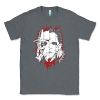 Charcoal Heather friends horror face mashup horror movies halloween Classic Tee - artisFamous