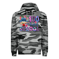 Slate Camo 100 days of school Premium Hoodie - AdoDesignShop