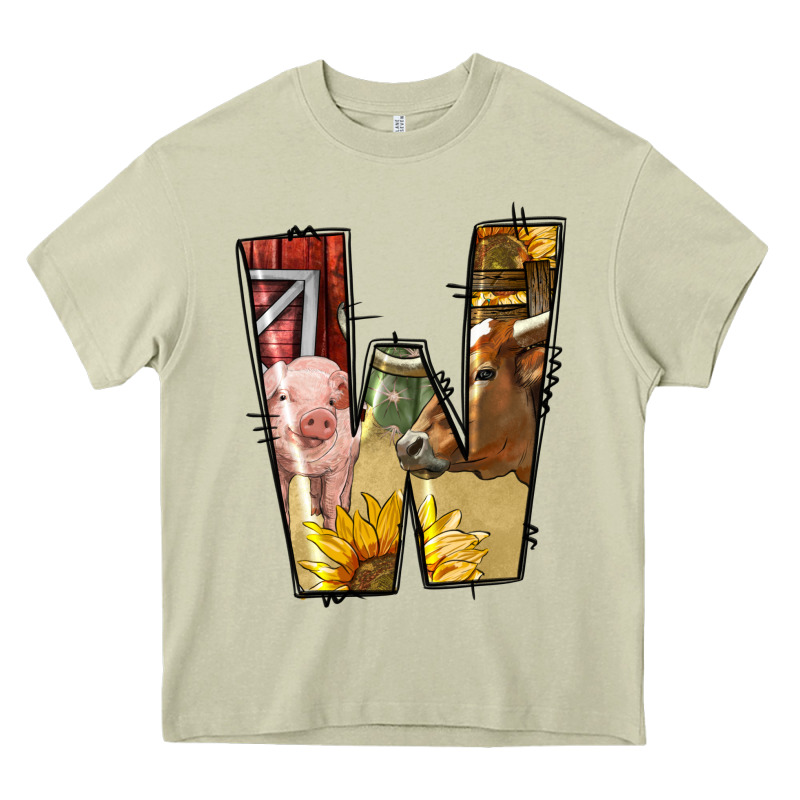Farm Life Alphabet Lowercase Letters W Heavy Core Tee by BundleAndBundleShop | Teevron