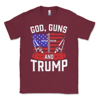 Burgundy god guns and trump Classic Tee - artisFamous