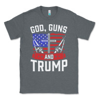 Charcoal Heather god guns and trump Classic Tee - artisFamous