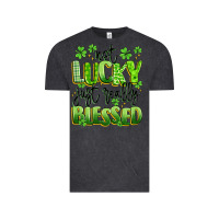 Vintage Black not lucky just really blessed Vintage Tee - Artiststas