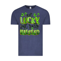 Vintage Denim not lucky just really blessed Vintage Tee - Artiststas