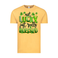 Vintage Mustard not lucky just really blessed Vintage Tee - Artiststas