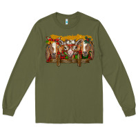 Army Green Christmas goats Long Sleeve Tee - BarkalooDesign