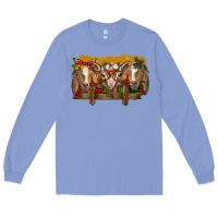 Colony Blue Christmas goats Long Sleeve Tee - BarkalooDesign