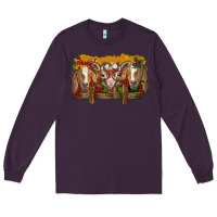 Plum Christmas goats Long Sleeve Tee - BarkalooDesign