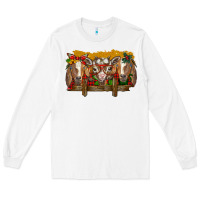 White Christmas goats Long Sleeve Tee - BarkalooDesign
