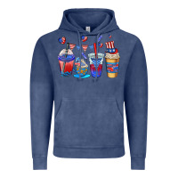 Vintage Denim 4th of july coffee cups Vintage Hoodie - AdoDesignShop