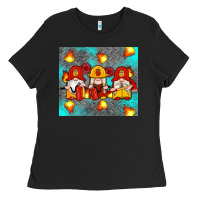 Black firefighter gnomes Ladies Tee - Artiststas