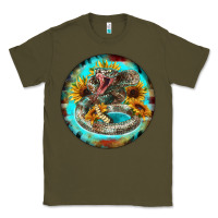 Army Green rattlesnake and sunflower Classic Tee - BarkalooDesign